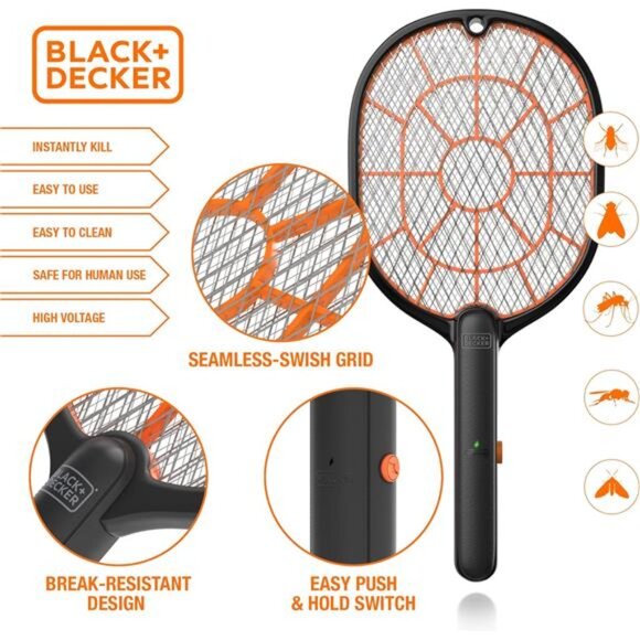 Bug Zapper Racket – Electric Fly Swatter for Gnats, Mosquitoes, & More – - Picture 2 of 7